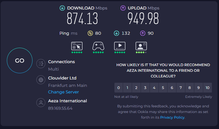 Скорость нашего VPN